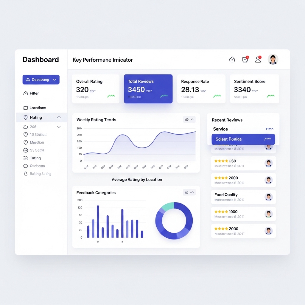 Modern analytics dashboard for restaurant feedback